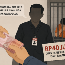 “Ngaku Pengacara dan Anak Wakapolda, Oknum Wartawan Diduga Terima Rp40 Juta”